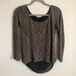 Layered, lightweight knit top